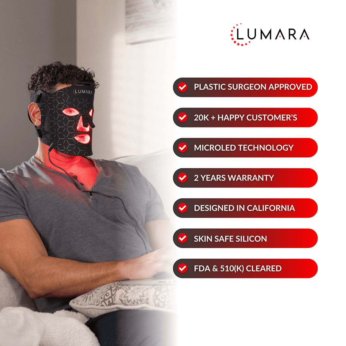 Red Light Therapy Mask | FDA 510(k) Cleared